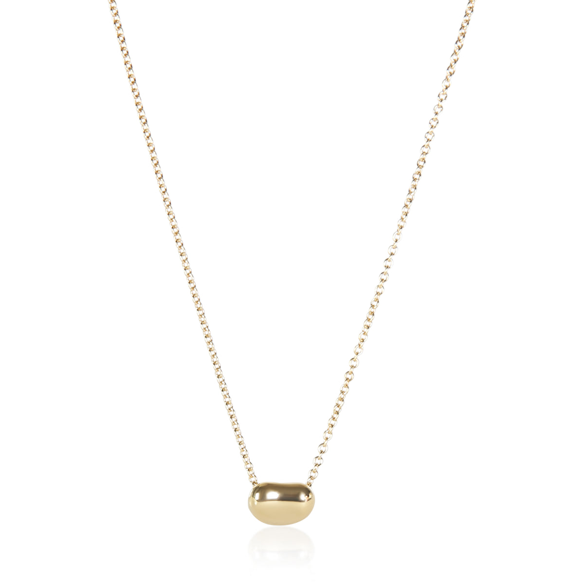 Tiffany & Co. Yellow Gold Elsa Peretti Bean Necklace fv