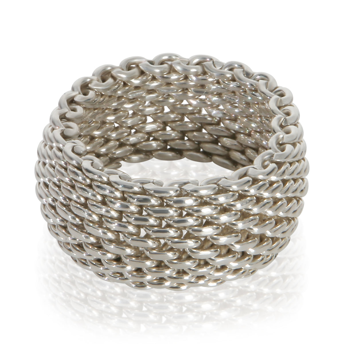 Tiffany & Co. Sterling Silver Somerset Mesh Ring