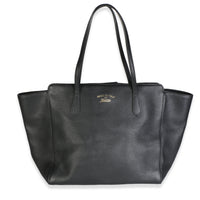 Gucci Black Pebbled Calfskin Medium Swing Tote Handbag id