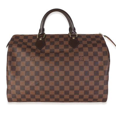 Louis Vuitton Damier Ebene Canvas Speedy 35 Handbag id