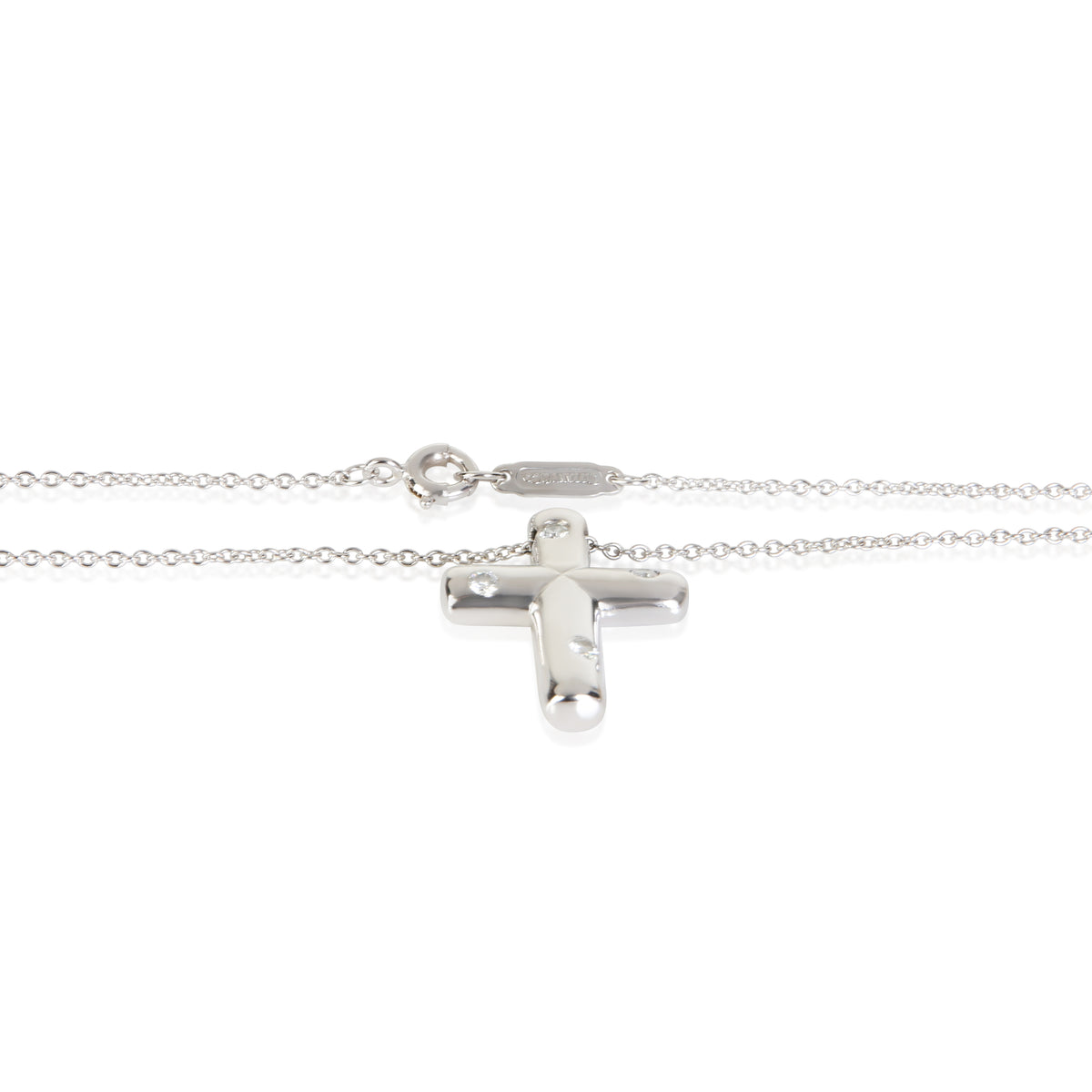 Tiffany & Co. Platinum Diamond Etoile Cross Pendant 2