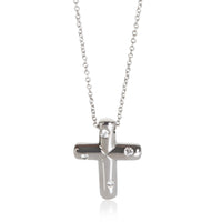 Tiffany & Co. Platinum Diamond Etoile Cross Pendant fv