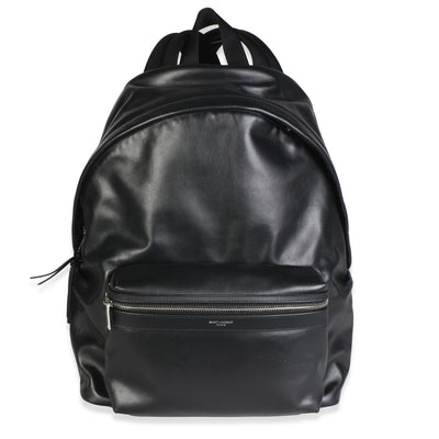 Saint Laurent Black Matte Leather City Backpack Handbag id