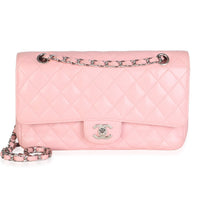 Chanel Pink Quilted Caviar Medium Classic Double Flap Bag Handbag id
