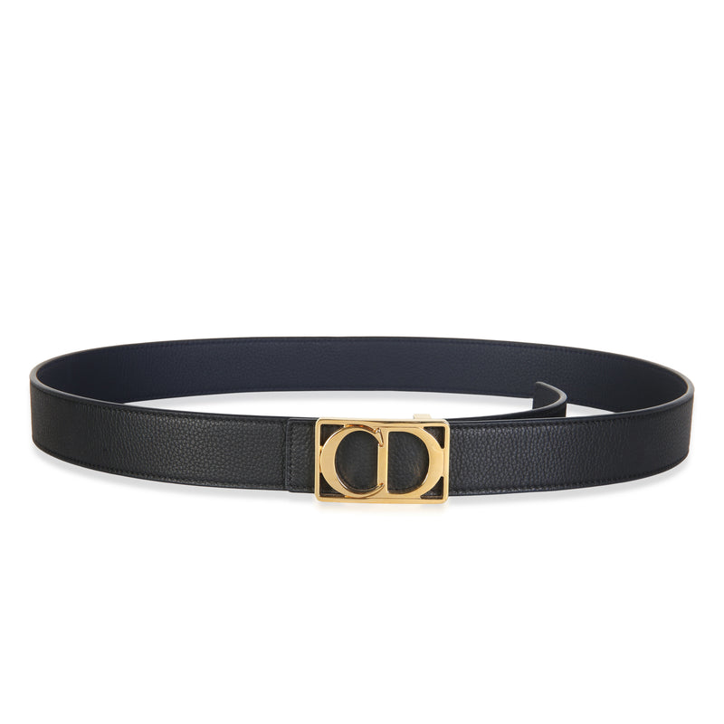 Christian Dior Navy Calfskin 30 Montaigne Belt 105/42 id