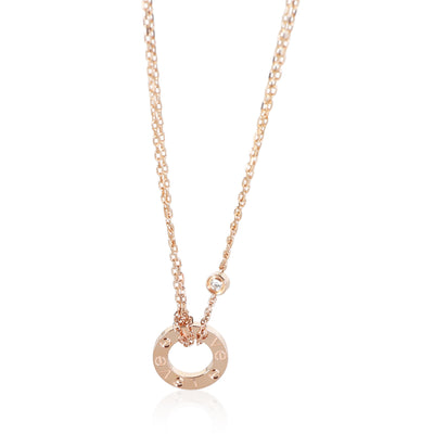 Cartier Rose Gold Diamond Love Necklace fv