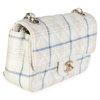 Chanel White Multicolor Calfskin Tweed Print Mini Rectangular Flap Bag Handbag 3