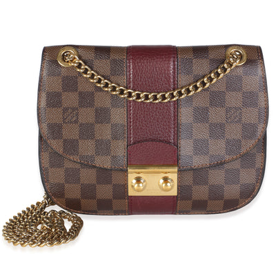 Louis Vuitton Bordeaux Damier Ebene Cuir Taurillon Wight Chain Bag Handbag id