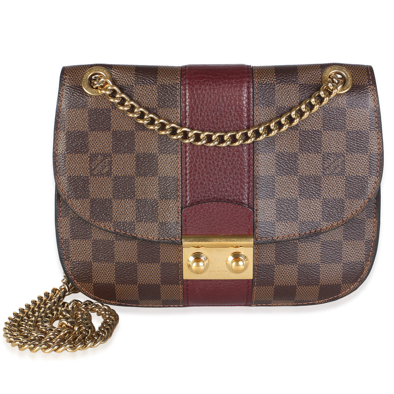 Louis Vuitton Bordeaux Damier Ebene Cuir Taurillon Wight Chain Bag Handbag id
