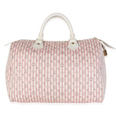 Louis Vuitton Rouge Monogram Mini Lin Croisette Speedy 30 Handbag id
