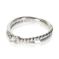 David Yurman Sterling Silver Diamond Crossover X Ring 2