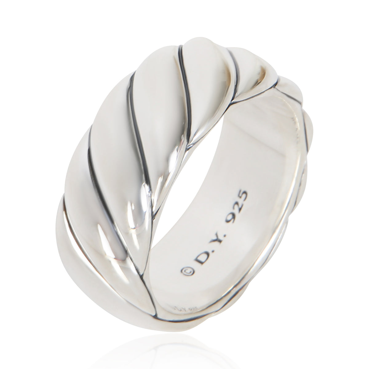 David Yurman Sterling Silver Sculpted Cable Ring 3