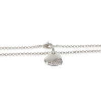 John Hardy Sterling Silver Diamond Pebble Heart Pendant 2