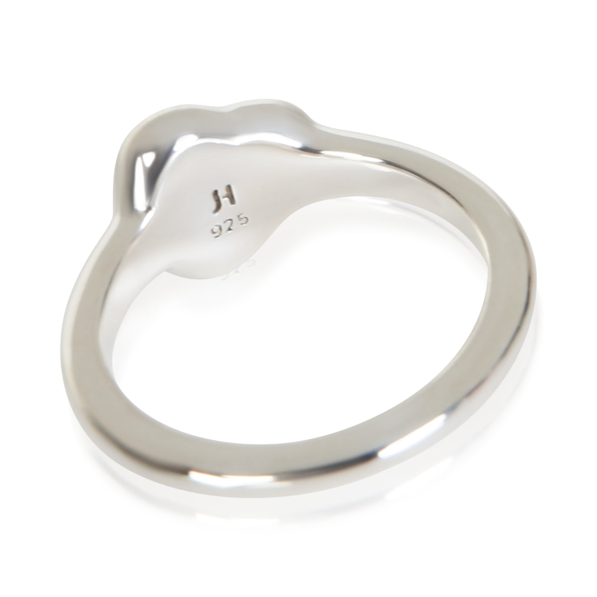 John Hardy Sterling Silver Diamond Pebble Heart Ring 4