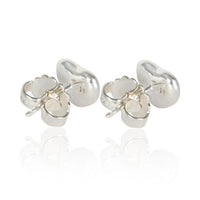 John Hardy Sterling Silver Diamond Pebble Heart Earrings 4