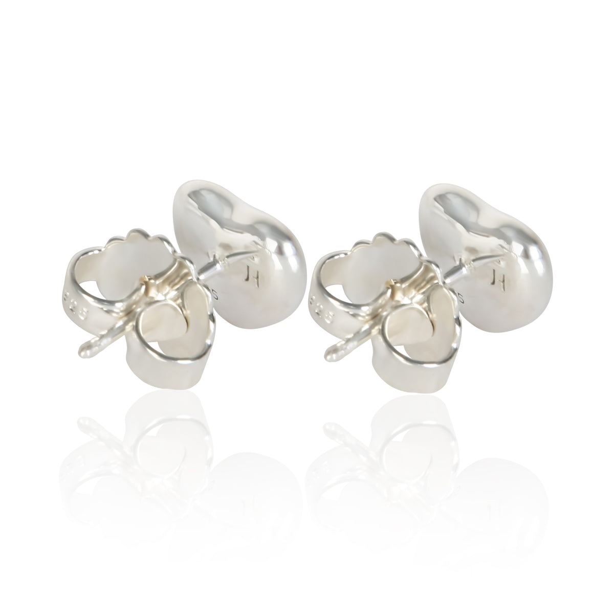 John Hardy Sterling Silver Diamond Pebble Heart Earrings 4