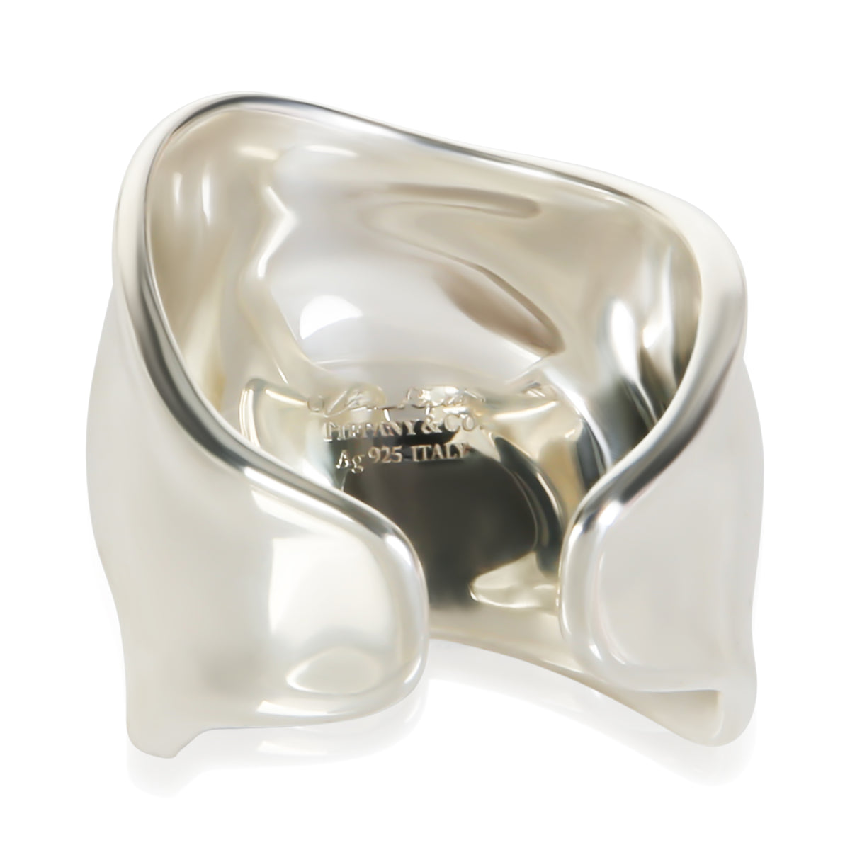 Tiffany & Co. Sterling Silver Elsa Peretti Bone Ring 4