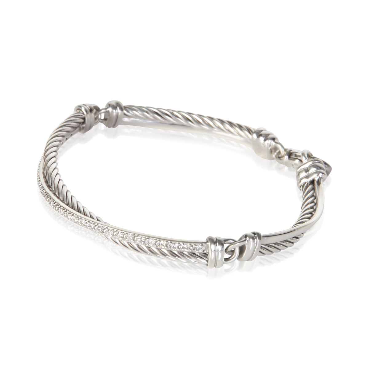David Yurman Sterling Silver Crossover Bracelet 2