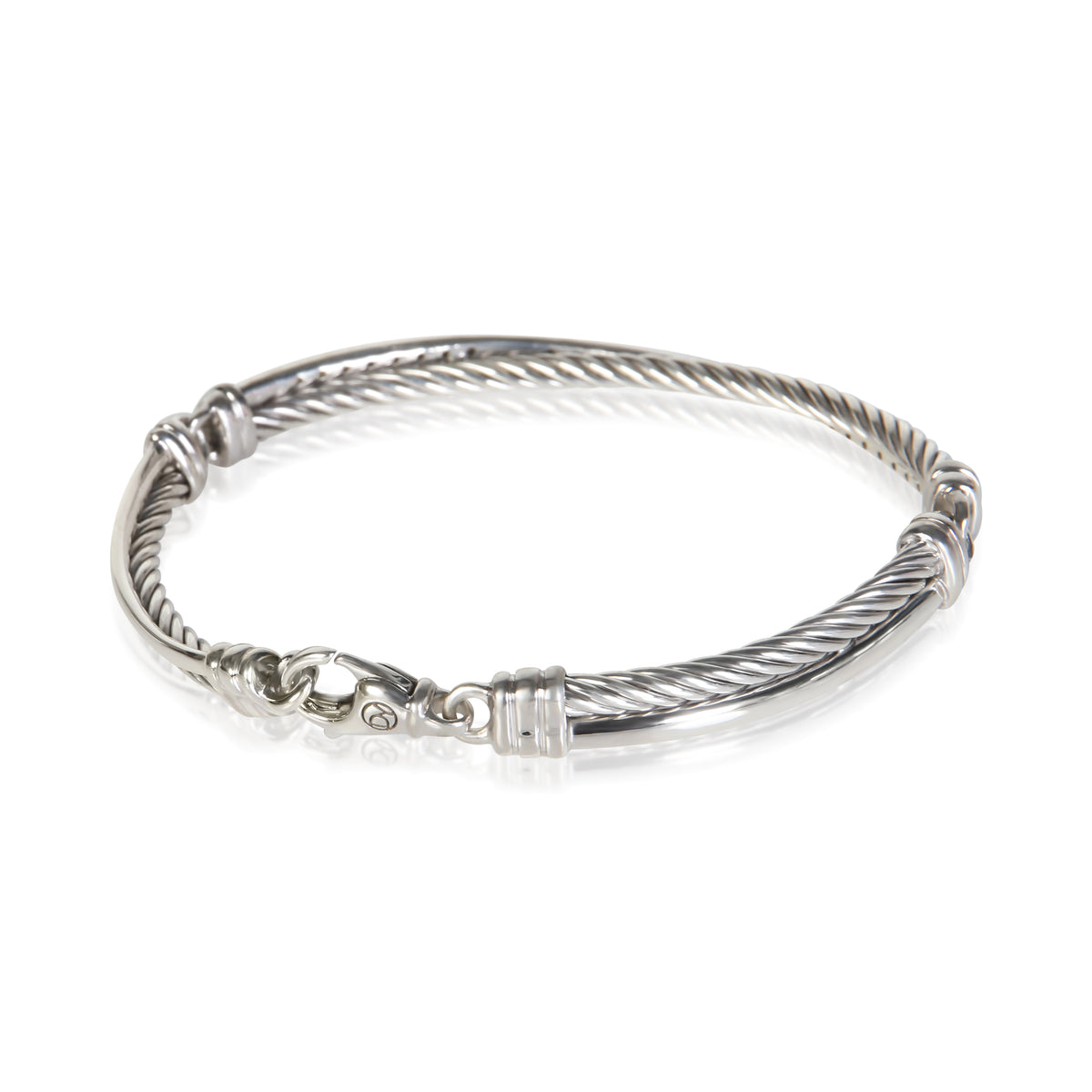 David Yurman Sterling Silver Crossover Bracelet 3