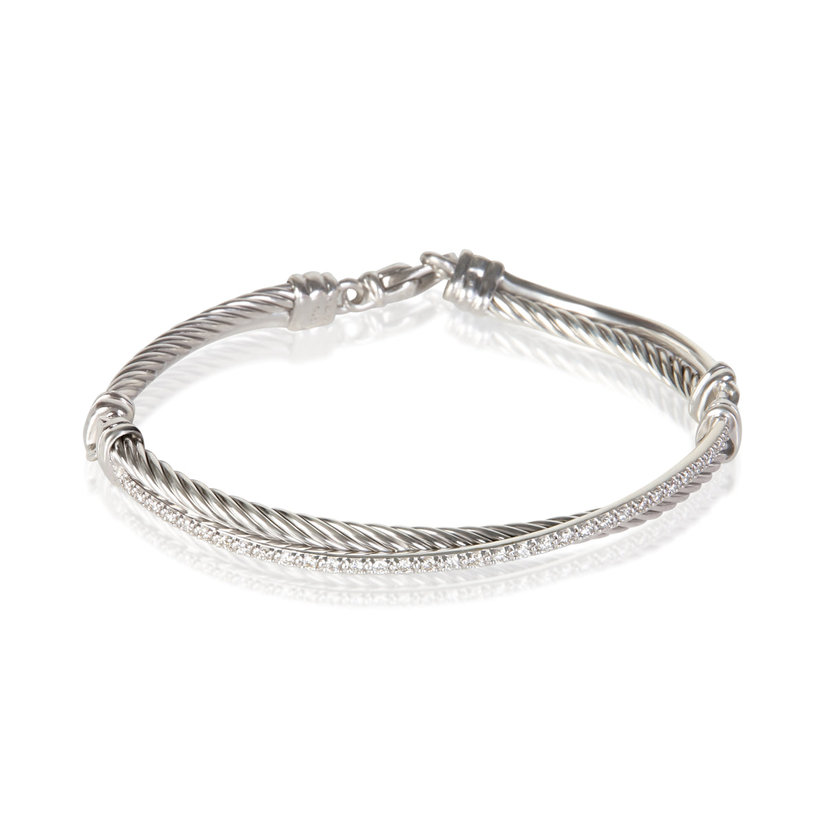 David Yurman Sterling Silver Crossover Bracelet fv