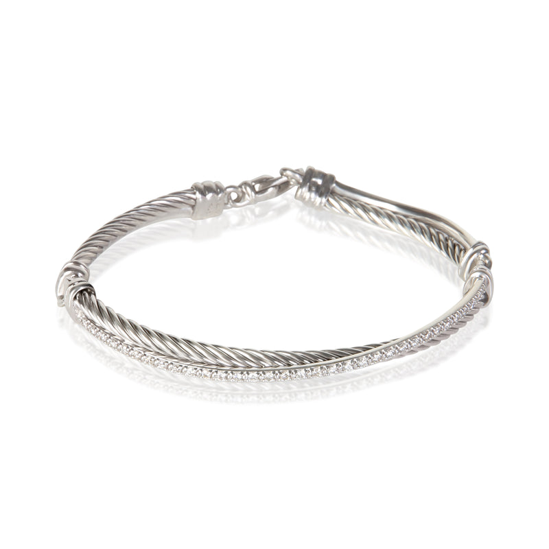 David Yurman Sterling Silver Crossover Bracelet fv