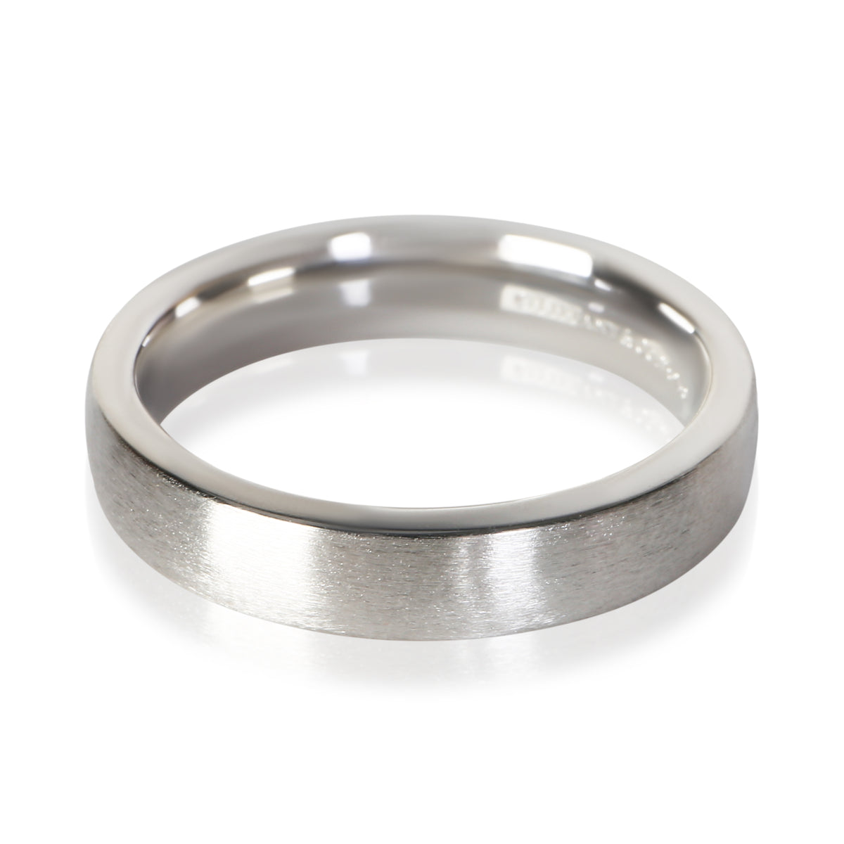 Tiffany & Co. Platinum Brushed Finish 5mm Tiffany Forever Wedding Band 3