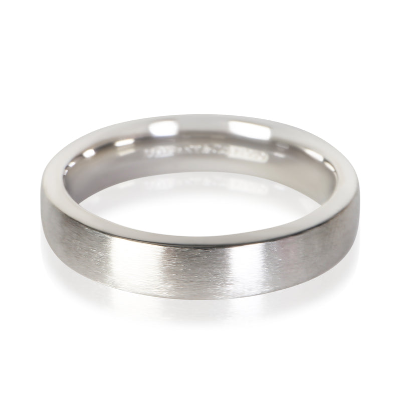 Tiffany & Co. Platinum Brushed Finish 5mm Tiffany Forever Wedding Band fv