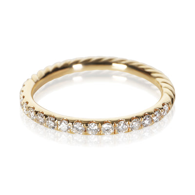 David Yurman Yellow Gold Diamond Eden Band fv