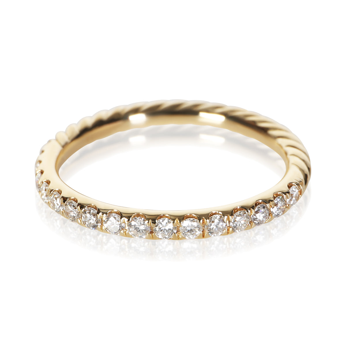 David Yurman Yellow Gold Diamond Eden Band fv