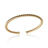 David Yurman Yellow Gold 4mm Cable Flex Bracelet 4