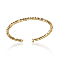 David Yurman Yellow Gold 4mm Cable Flex Bracelet 4