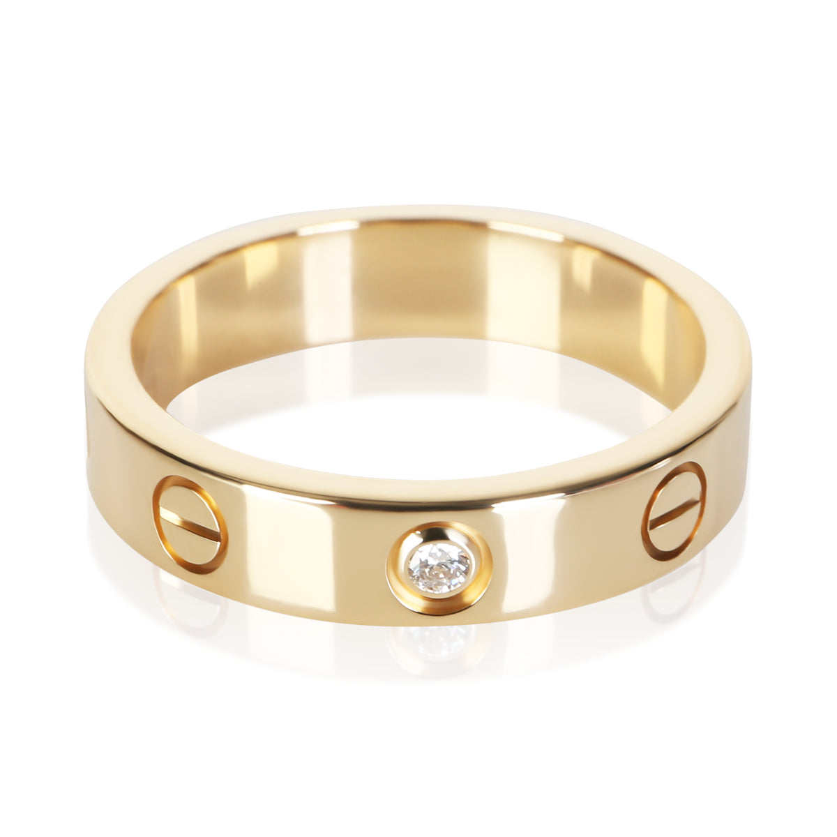 Cartier Yellow Gold Diamond Small Model Love Ring fv