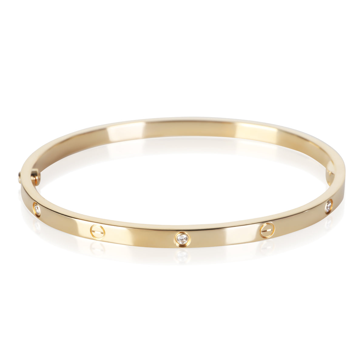 Cartier Yellow Gold Diamond Small Model Love Bracelet 4