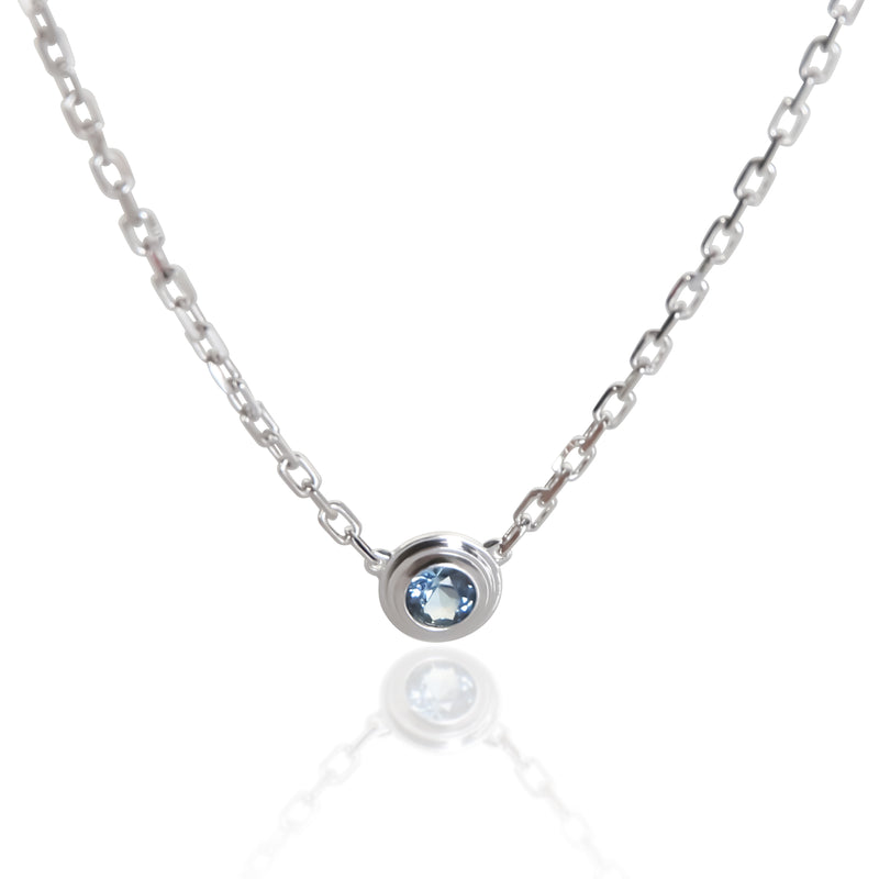Cartier White Gold Sapphire D'amour Pendant fv