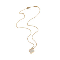 Van Cleef & Arpels Yellow Gold Mother Of Pearl Vintage Alhambra Pendant 3