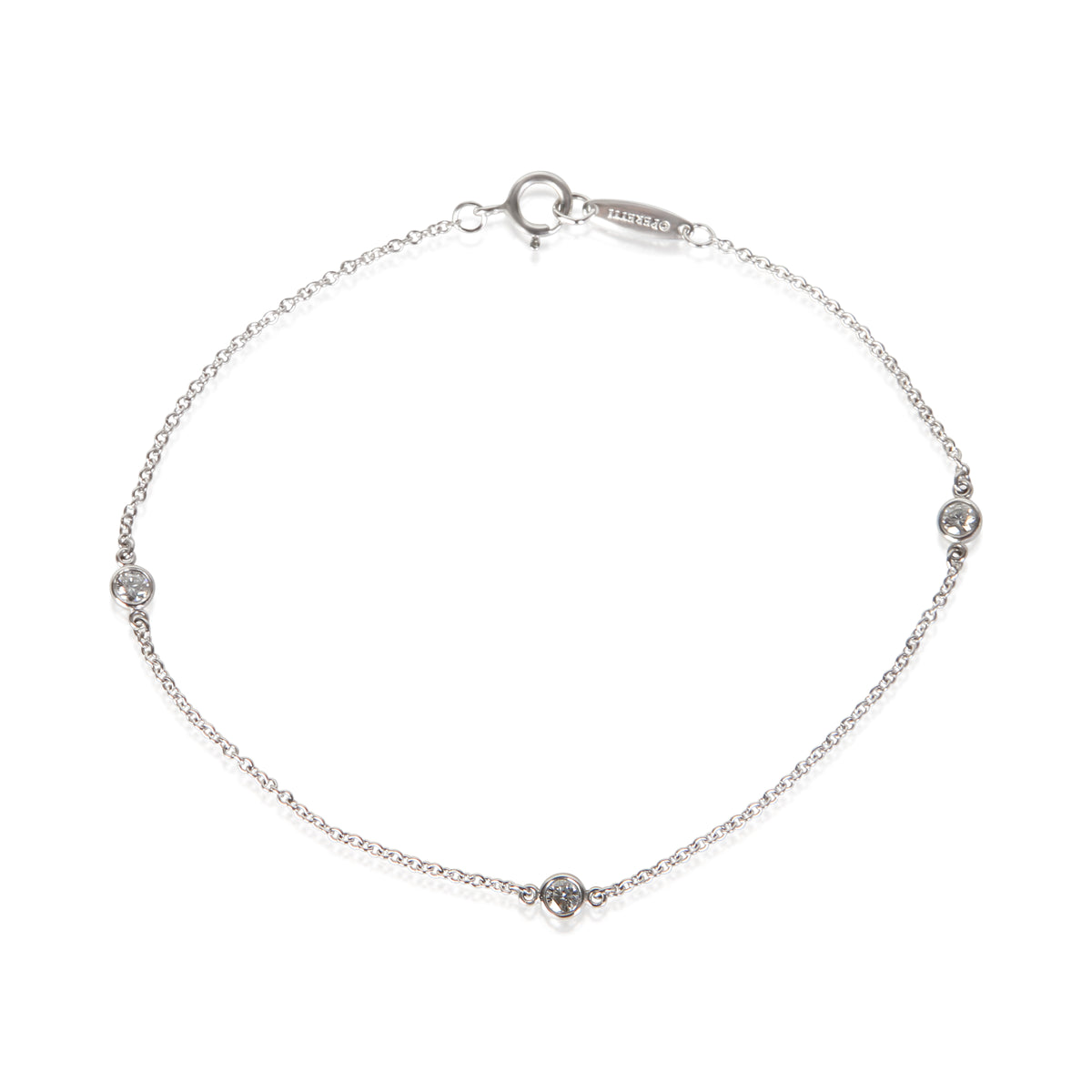Tiffany & Co. Platinum Diamond Elsa Peretti Diamond By The Yard Bracelet fv
