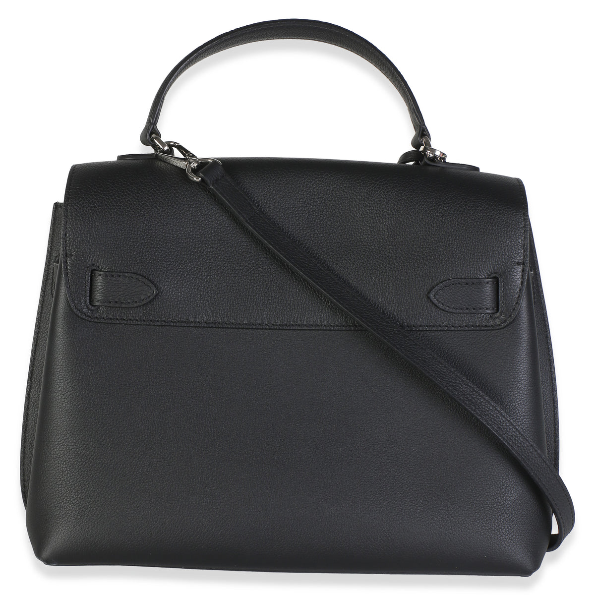 Louis Vuitton Black Grained Calfskin Lockme Ever MM Handbag 4