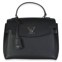 Louis Vuitton Black Grained Calfskin Lockme Ever MM Handbag fv