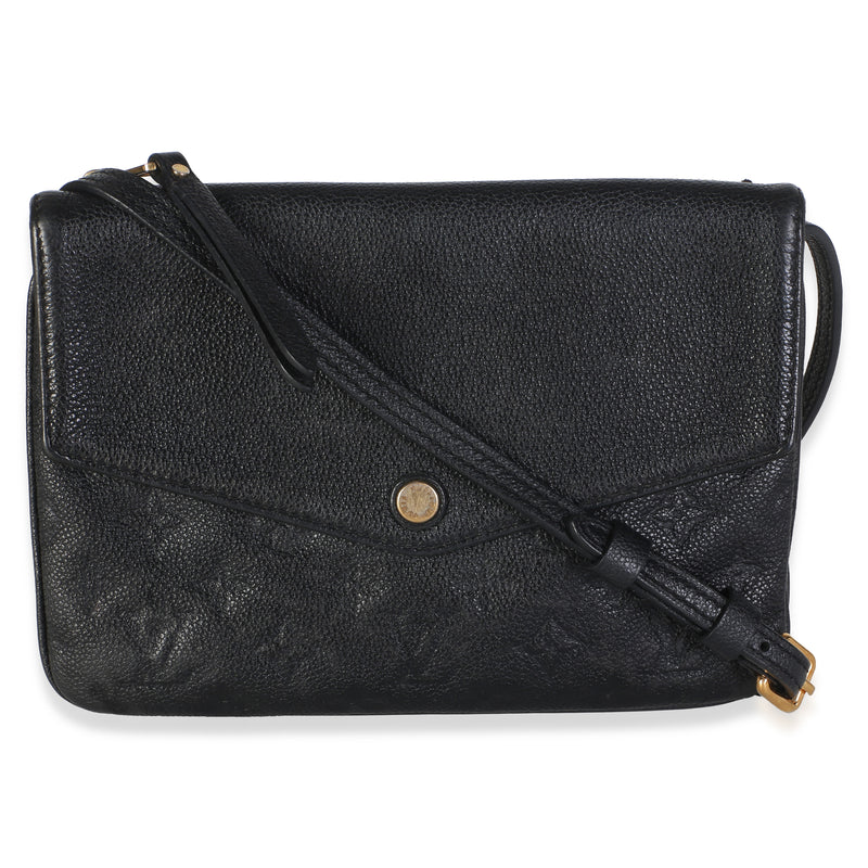 Louis Vuitton Black Monogram Empreinte Twice Bag Handbag fv