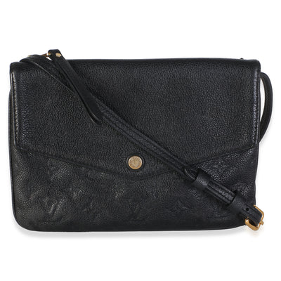 Louis Vuitton Black Monogram Empreinte Twice Bag Handbag fv