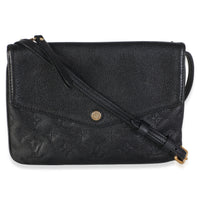 Louis Vuitton Black Monogram Empreinte Twice Bag Handbag fv