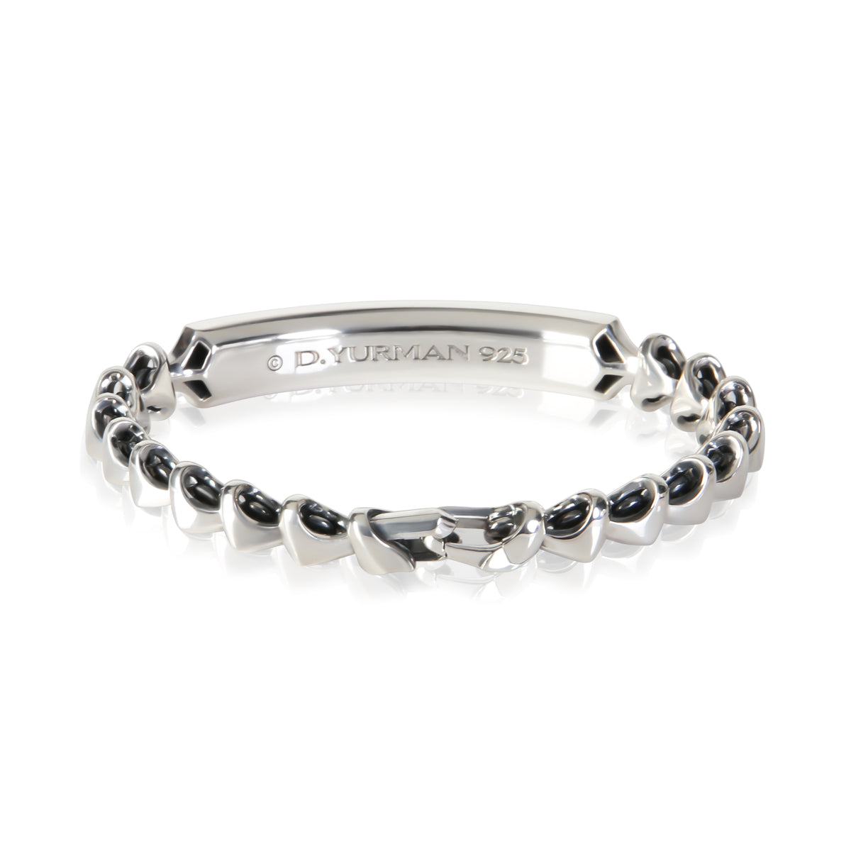 David Yurman Sterling Silver Armory Link ID Bracelet 3