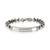 David Yurman Sterling Silver Armory Link ID Bracelet fv
