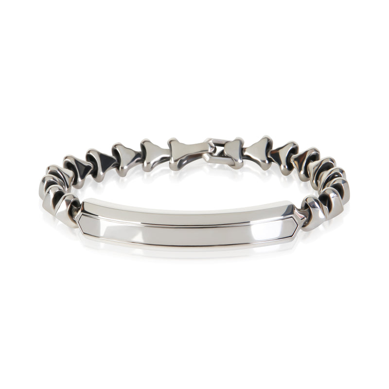 David Yurman Sterling Silver Armory Link ID Bracelet fv