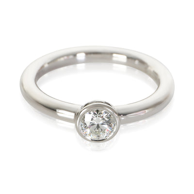 Tiffany & Co. 0.38 ct Round Brilliant Diamond Bezet Solitaire Engagement Ring fv