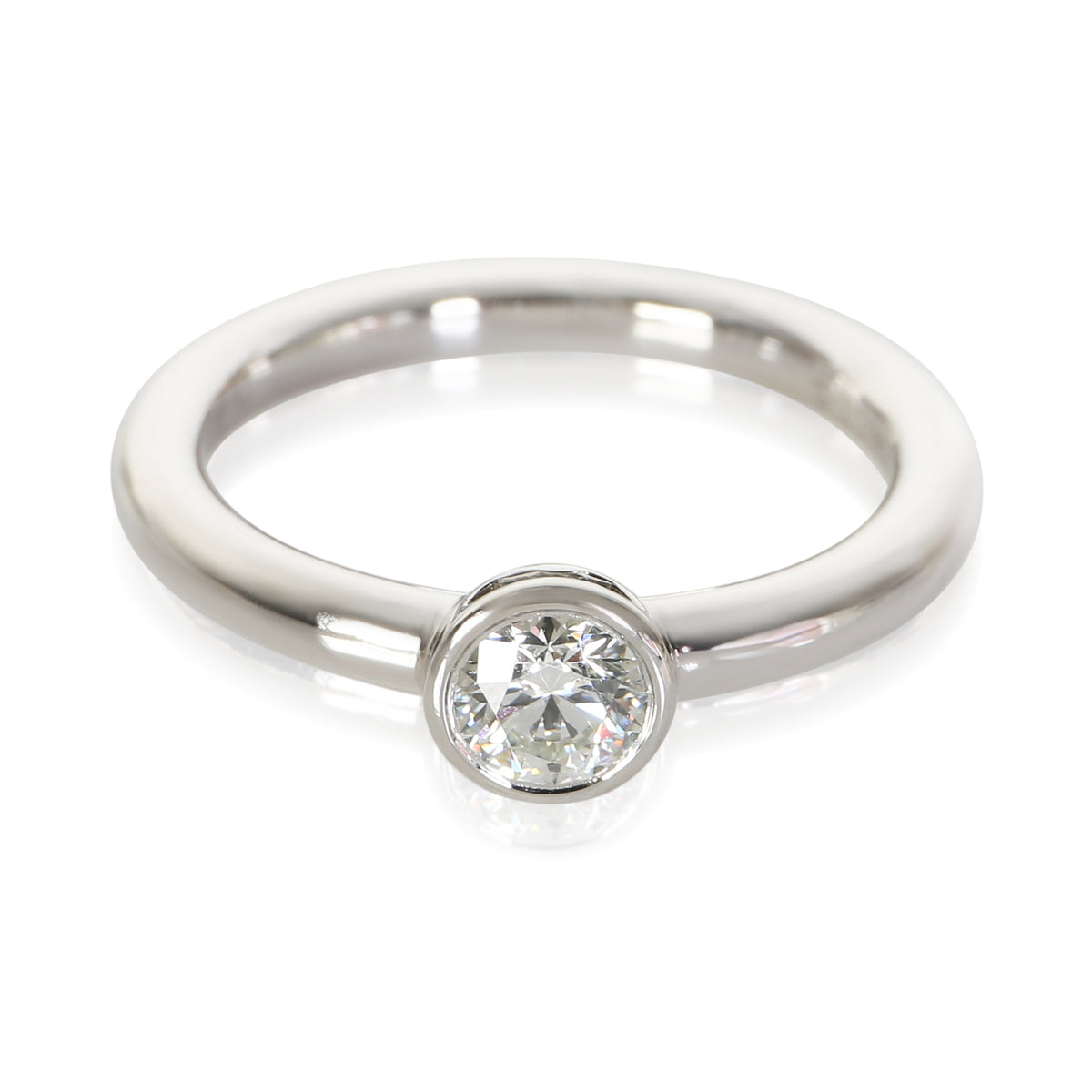 Tiffany & Co. 0.38 ct Round Brilliant Diamond Bezet Solitaire Engagement Ring fv