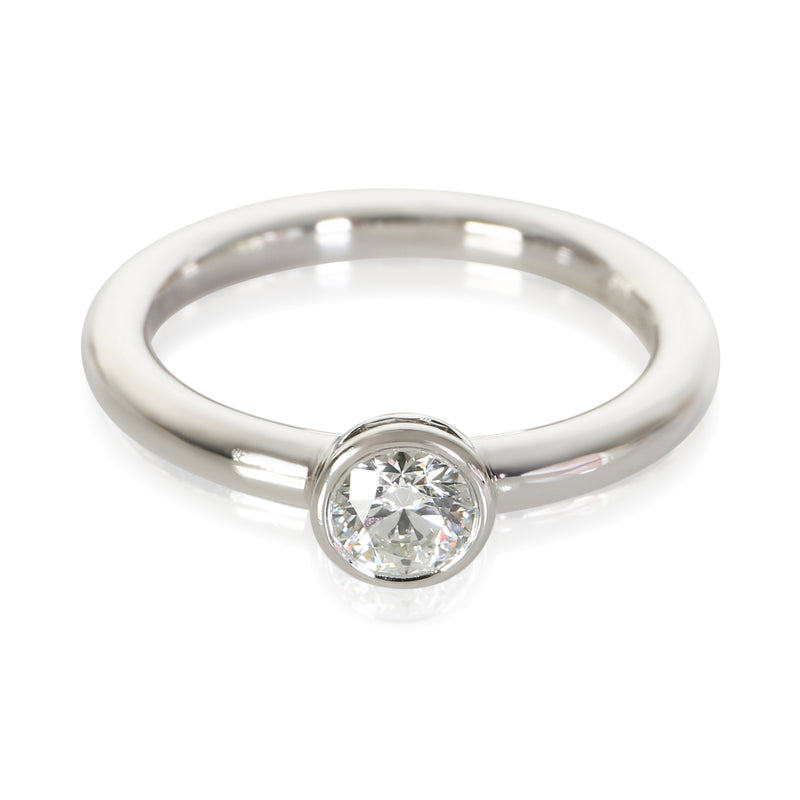 Tiffany & Co. 0.38 ct Round Brilliant Diamond Bezet Solitaire Engagement Ring fv