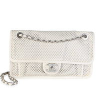 Chanel White Perforated Calfskin Medium Up In The Air Flap Bag Handbag id