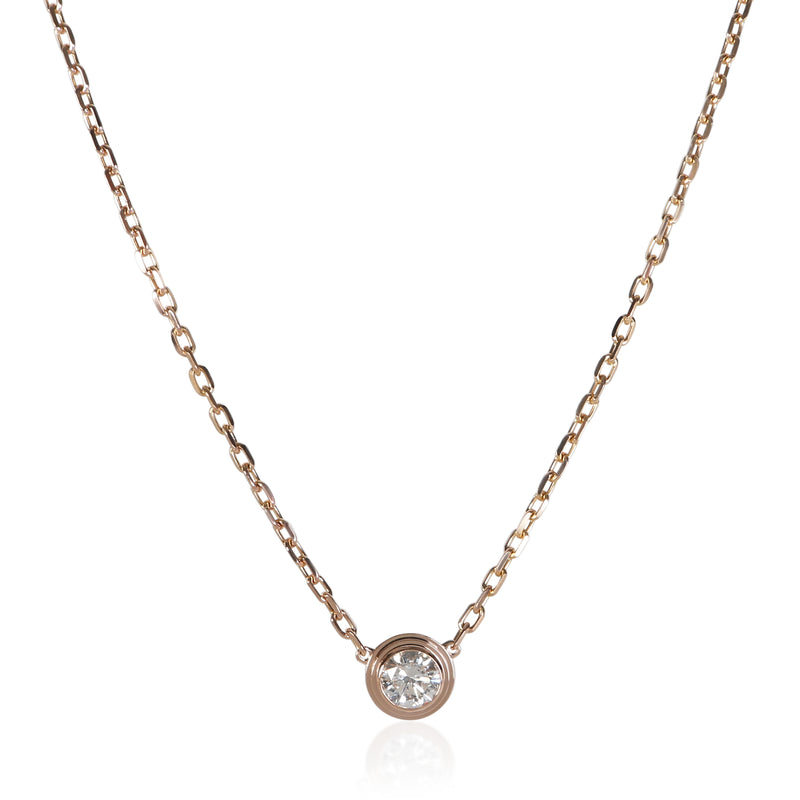 Cartier Rose Gold Diamond Large Model D'amour Pendant fv