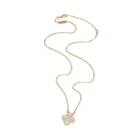 Van Cleef & Arpels Yellow Gold Mother Of Pearl Vintage Alhambra Pendant 3